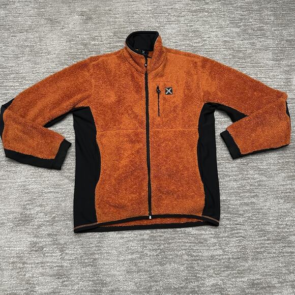 Montura Other - Montura Jacket Mens XL Orange Fleece Full Zip Stand Collar Hiking Outdoor